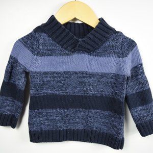 Blue stripe knit sweater